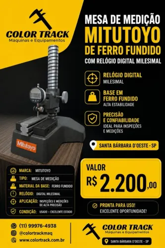 Mesa de Mediçao Mitutoyo c/ Relogio