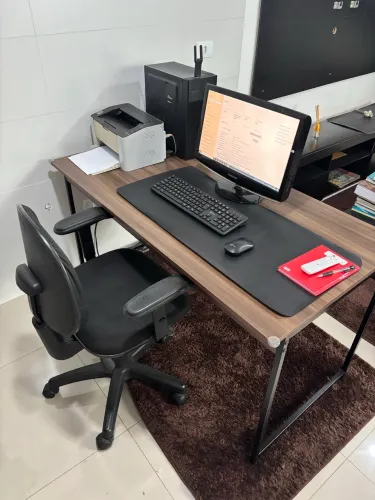 Kit CPU completo + impressora + mesa + cadeira + bancos + tapete