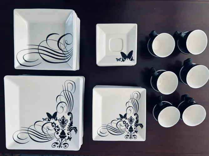 Conjunto de pratos finos (conjunto com 60 PÇs)!