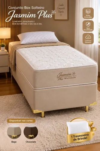 Conjunto Box Solteiro Cama Para Solteiro Novas