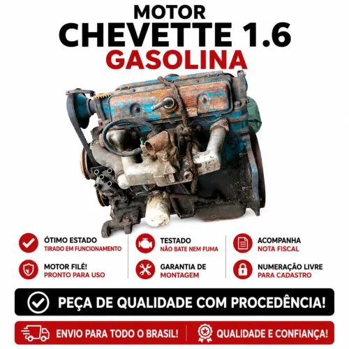 ? MOTOR CHEVETTE 1.6 GASOLINA - FILÉ!