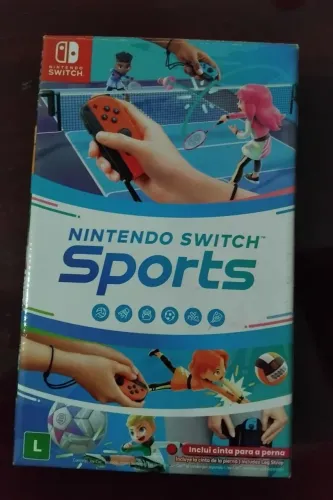 Nintendo Switch Sports + Tornozeleira Original Nintendo (Completo) - Nintendo Switch
