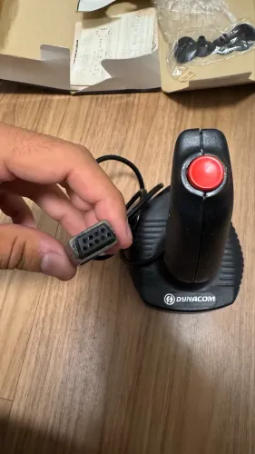 Joystick Dynastick Dynacom Atari Dynavision Completo na Caixa Manual 1988