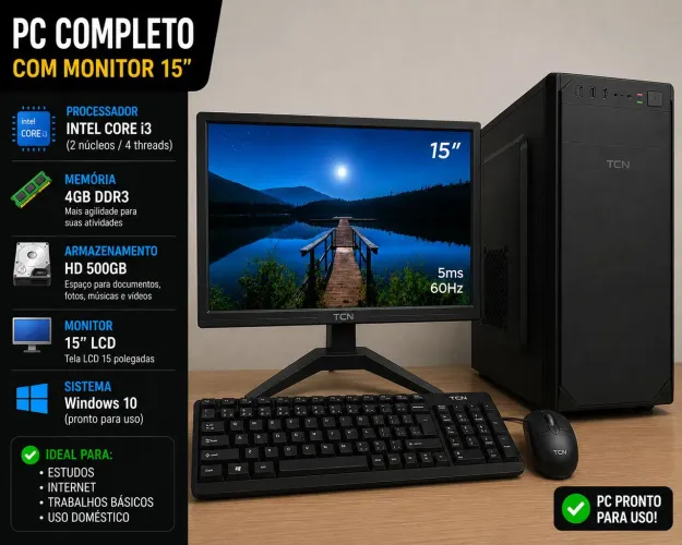 vendo pc completo novo