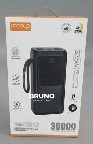 Carregador Portátil power bank 3000mah turbo 22.5w