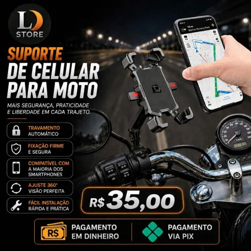 Suporte de celular para moto