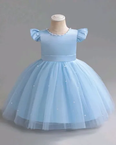 Vestido Infantil para Festas de Luxo com Sapato e Acessórios