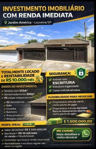 Vende casa voltada pra renda