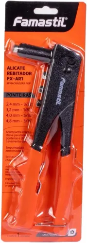 Alicate Rebitador AR1 Famastil com 4 Bicos - Ferramenta Profissional para Rebitagem