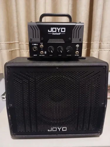 Amplificador pré-valvulado joyo bantamp zombie e gabinete joyo 1x8 alto falante Celestion