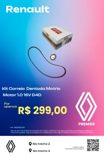 Kit correia Dentada Motor 1.0 16V D4D