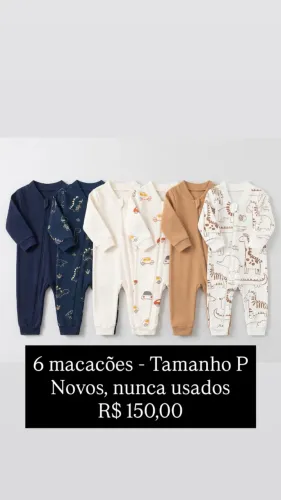 6 macacões Tamanho P Novos