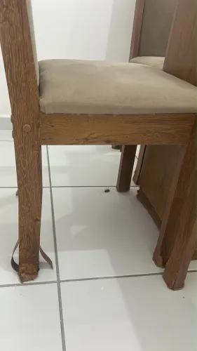 Conjunto de jantar mesa com tampo de vidro com 4 cadeiras