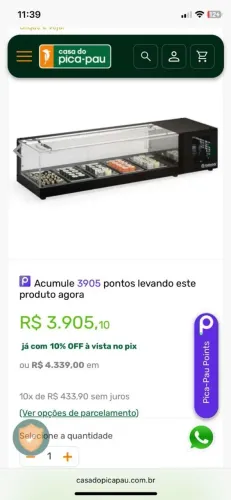 Vitrine refrigerada 150 cm