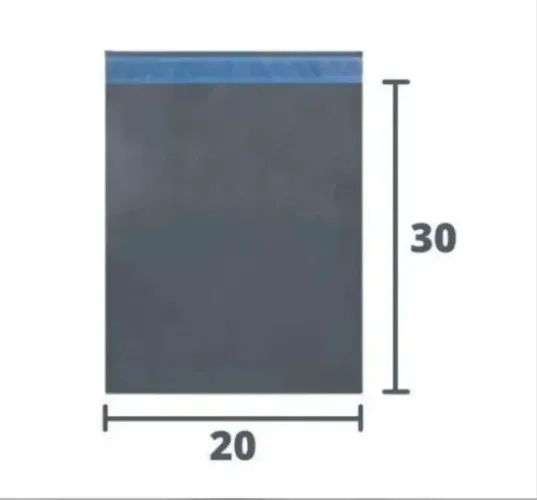 Envelope Cinza Segurança Saco Embalagem 20x30 1000uni