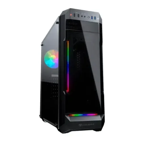 Gabinete Gamer Cougar MX331-T RGB Lateral Vidro Temp Preto, 385NC20.0003