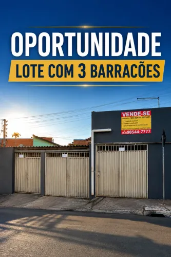 Excelente Investimento - Lote com 3 barracões e Renda Mensal