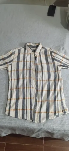 Camisa manga curta de botão