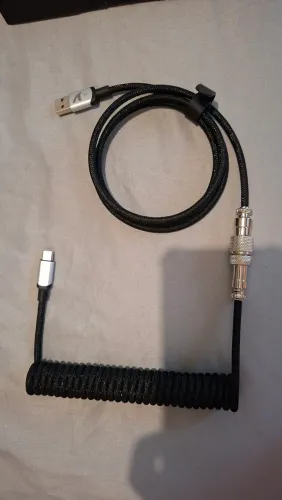 Cabo coiled para teclado mecânico - Attack Shark