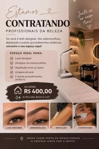 Vaga de emprego para profissionais da beleza