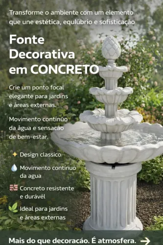 FONTE MEDIEVAL NEO CLASSICA EM CONCRETO MACIÇO