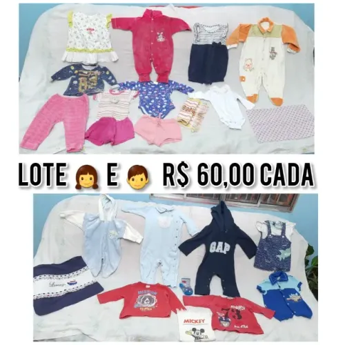 lotes de roupas infantil / adulto