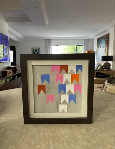 Quadro Alfredo Volpi bandeirinhas 