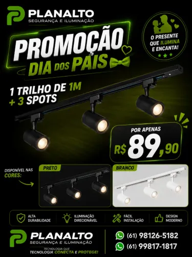 TRILHO DE 1M+3 SPOTS