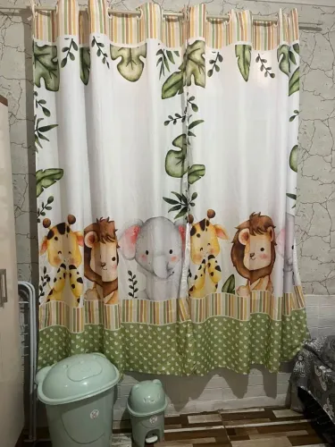 Cortina infantil do safari
