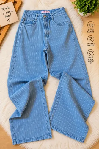 Calca jeans Wide leg Tam.36 é 38