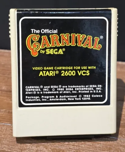 JOGO THE OFFICIAL CARNIVAL COLECO ATARI 2600 US ORIGINAL