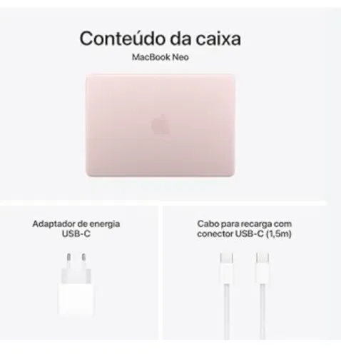 MACBOOK NEO NOVO ROSA  EM PERFEITAS CONDIÇOES - 3 DIAS DE USO. NAO ME ADAPTEI