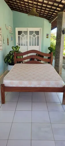 Cama rústica de casal em massaranduba 