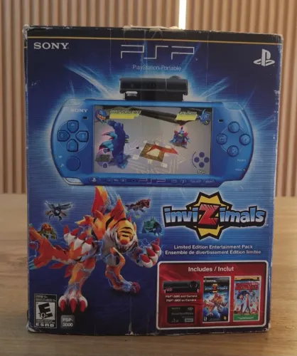 Console Portatil PSP 3000 Limited Edition Invizimals Completo