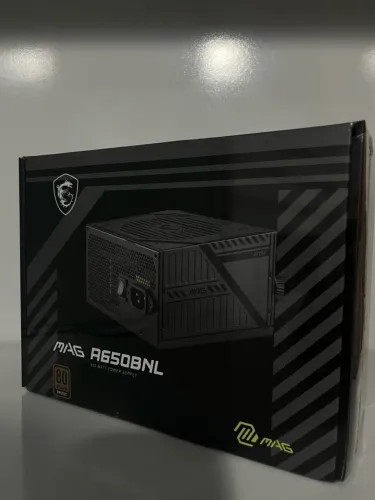 Fonte MSI MAG A650BNL 650W 80 Plus Bronze - Nova na Caixa