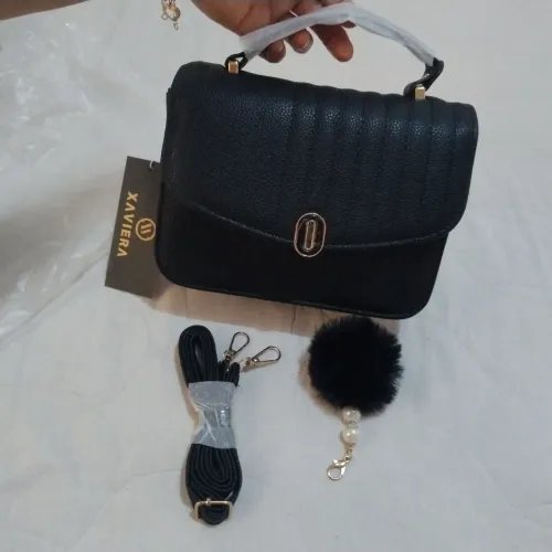 Bolsas preta couro PU
