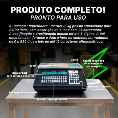 Balança Comercial Digital Prix 4 Uno 32kg