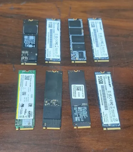 Lote 8 Nvmes M2280 512Gb Saudáveis primeira linha