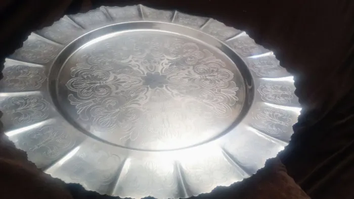 Bandeja antiga inox