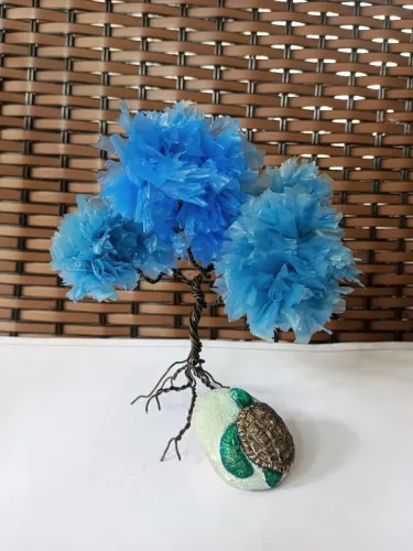 Escultura Ipê Azul- Decoração Artificial