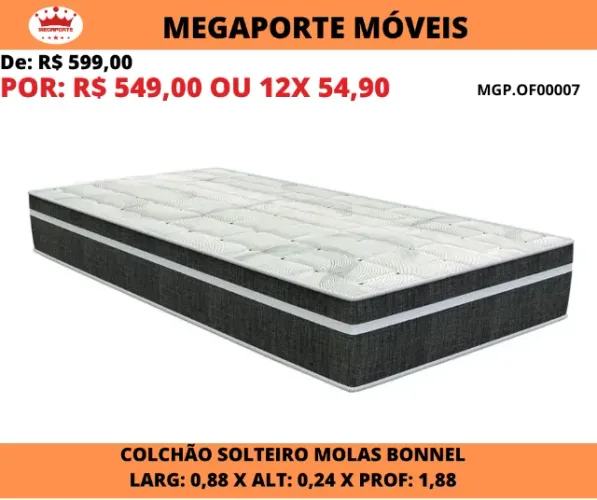 Colchão Solteiro Molas Bonnel