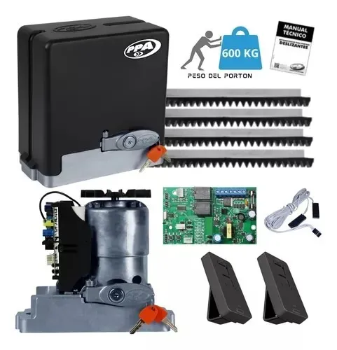 Motor de portão Eletrônico PPA rápido 8/10 seg, 600 KG, instalado.