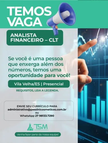 VAGA | ANALISTA FINANCEIRO - CLT
