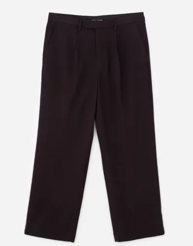 Calça Baggy Social Alfaiataria Marrom, Tam 48, Nova