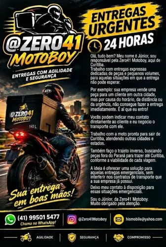 Zero41 Motoboy - Entregas Urgentes