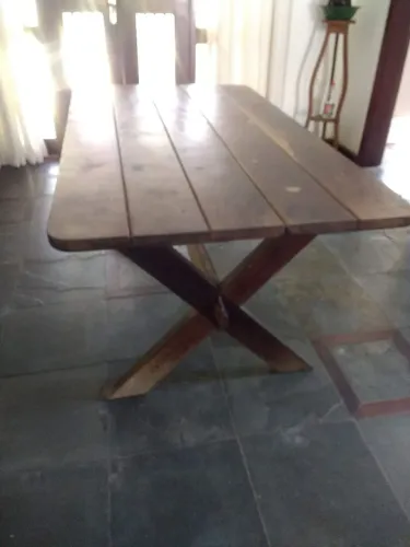Mesa rústica de madeira pau d'arco