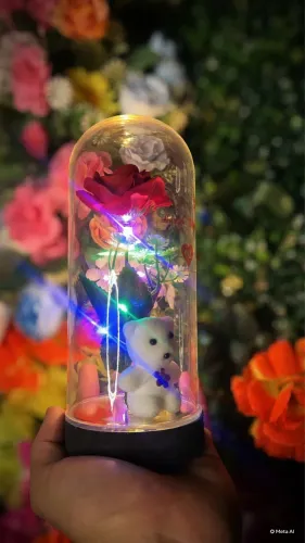 Rosa encantada Luz-Led