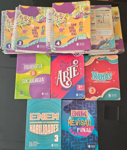 Livros SAS 3ª série - Edição 2025 [USADOS!] (Livros escolares Ensino médio)