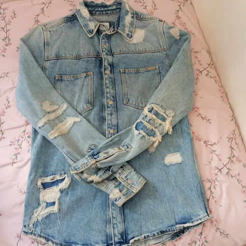 Jaqueta Jeans Zara Unissex. Tam P