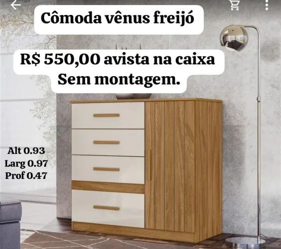Cômoda vênus freijó nova na caixa